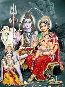 Goddess Parvati & God Shiva Family Picture