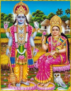Goddess lakshmi & Lord Vishnu Wallpapers