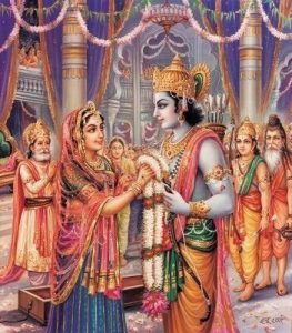 Images of Lord Rama Sita and Hanuman