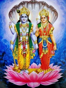 Lord Vishnu and Goddess Lakshmi HD Image