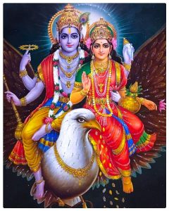 Lord Vishnu with Laxmi Mata Images