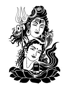 Shiva Parvati Drawing Images