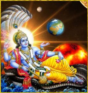 Universal God Vishnu Bhagwan Image on Sheshnag
